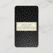 豪華な斑点のあるパターン白黒 名刺 (裏面)