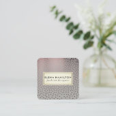 豪華な斑点パターン スクエア名刺 (スタンド正面)