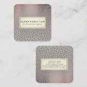 豪華な斑点パターン スクエア名刺 (正面/裏面)