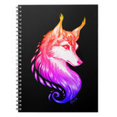 豪華な日没の手描きのオオカミの学校のノート ノートブック (正面)