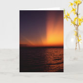 豪華な日没の挨拶状 カード (黄色い花)