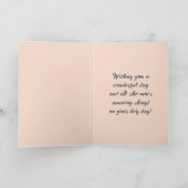 豪華な暗いフローラ誕生日 カード (内部)