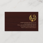 豪華な木目大工の便利屋 名刺 (裏面)