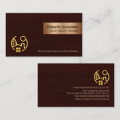 豪華な木目大工の便利屋 名刺 (正面/裏面)