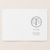 豪華な本物のゴールドホイル 25周年結婚記念日 箔カード (内部)