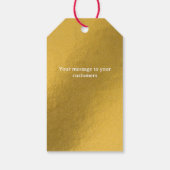 豪華な松の木リースクリスマスカスタムロゴ ギフトタグ (裏面)