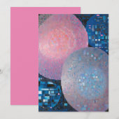 豪華な楕円：青とピンクの色合い(抽象芸術) シーズンカード (正面/裏面)