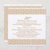 豪華な模様の結婚記念日 招待状 (正面/裏面)