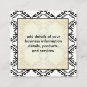 豪華な模様 スクエア名刺 (裏面)