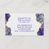 豪華な水の色の火オパールジェムストーンデザイン 名刺 (裏面)