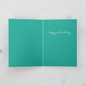 豪華な水彩サボテンインビューティフルポット カード (内部)