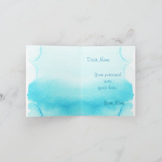 豪華な水彩フローラ30と素晴らしい 招待状 (内部)