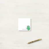 豪華な水彩画の刺だらけのサボテン ポストイット (デスク上)