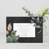 豪華な水彩画の植物のウェディング 招待状 (スタンド正面)