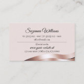 豪華な波形のバラ金ゴールドデコールとイニシャル 名刺 (裏面)