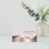 豪華な波形のバラ金ゴールドデコールとフォトデラックス 名刺 (スタンド正面)