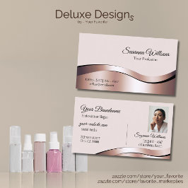 豪華な波形のバラ金ゴールドデコールとフォトデラックス 名刺