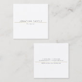 豪華な洗練されたシンプルな正方形のデザインの金ゴールドの平野 スクエア名刺 (正面/裏面)