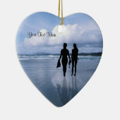 豪華な海洋波およびビーチ セラミックオーナメント (右)