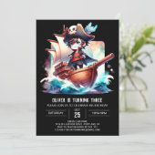 豪華な海賊の誕生日パーティー 招待状 (スタンド正面)