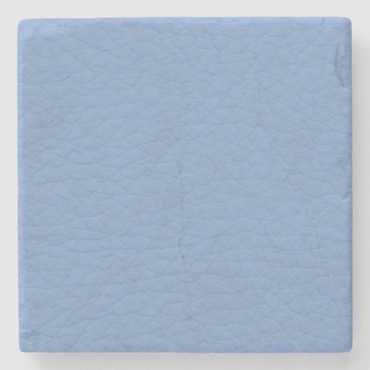 豪華な淡いブルーの革質 ストーンコースター (正面)