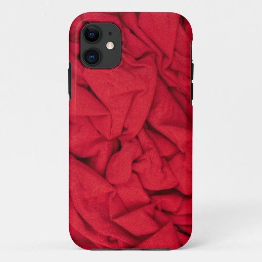 豪華な深紅色のしわくちゃな織物背景 Case-Mate iPhoneケース (裏面)