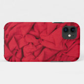 豪華な深紅色のしわくちゃな織物背景 Case-Mate iPhoneケース (裏面(横))