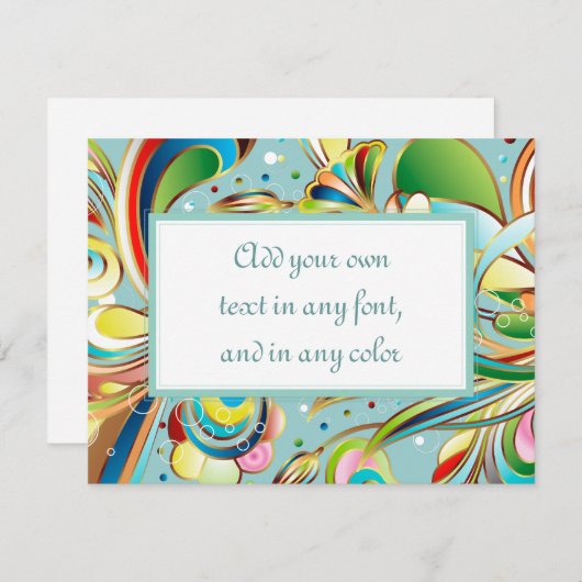 豪華な渦巻く花 (正面/裏面)