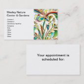 豪華な渦巻く花 予約カード (正面/裏面)