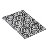 豪華な灰色のダマスク織のプリント-! ノートブック (右側)