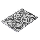 豪華な灰色のダマスク織のプリント-! ノートブック (左側)