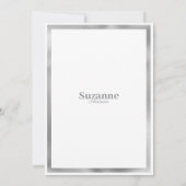 豪華な灰色の白い銀色の大理石ブライダルシャワー 招待状 (裏面)