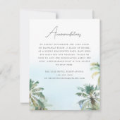 豪華な熱帯ビーチ結婚式エンクロージャカード 招待状 (正面)