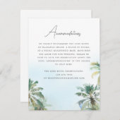 豪華な熱帯ビーチ結婚式エンクロージャカード 招待状 (正面/裏面)