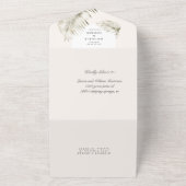 豪華な熱帯フローラ（ENVは不要） オールインワン招待状 (外側)