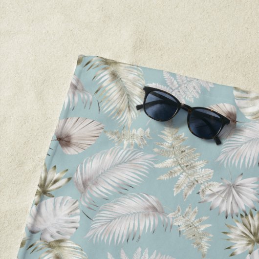 豪華な熱帯植物モノグラムヨガマット ビーチタオル (インサイチュ)