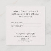 豪華な熱帯金ゴールドフェイクフォイルモダン スクエア名刺 (裏面)