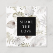 豪華な熱帯金ゴールドフェイクフォイルモダン スクエア名刺 (正面)