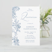 豪華な現代的なエレガントなキンセアニエラの誕生日 招待状 (スタンド正面)