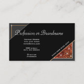 豪華な発光金ゴールドオレンジ色グラデーショングリッター 名刺 (裏面)