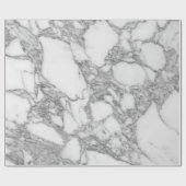 豪華な白い大理石のテクスチャプリント ラッピングペーパー (フラット)