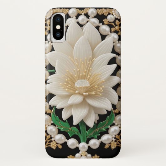 豪華な白い花 Case-Mate iPhoneケース (裏面)