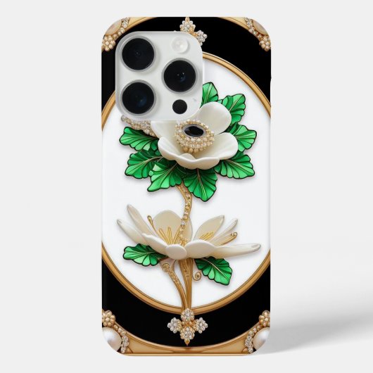豪華な白い花 Case-Mate iPhoneケース (裏面)