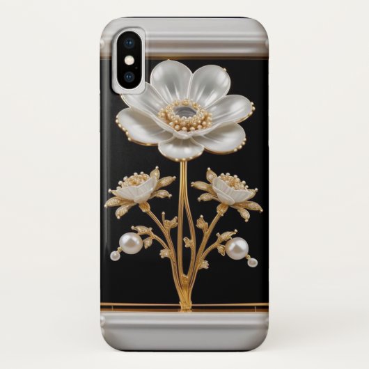豪華な白い花 Case-Mate iPhoneケース (裏面)