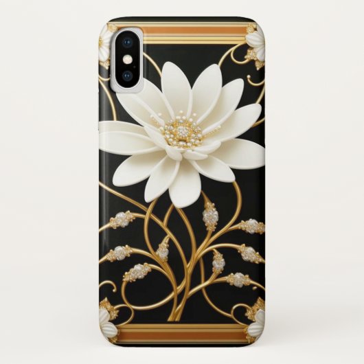 豪華な白い花 Case-Mate iPhoneケース (裏面)