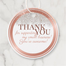 豪華な白とバラ金ゴールド包装ありがとう