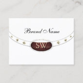 豪華な白金ゴールドオレンジ大理石とイニシャル 名刺 (正面)