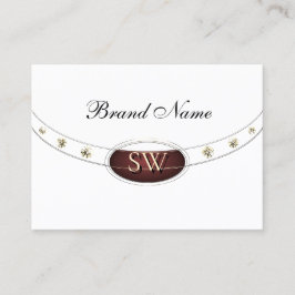 豪華な白金ゴールドオレンジ大理石とイニシャル 名刺