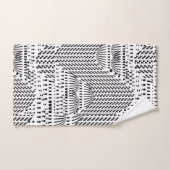 豪華な白黒ドーム バスタオルセット (ハンドタオル)