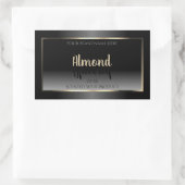 豪華な白黒プロダクトラベル金ゴールド枠 長方形シール (バッグ)